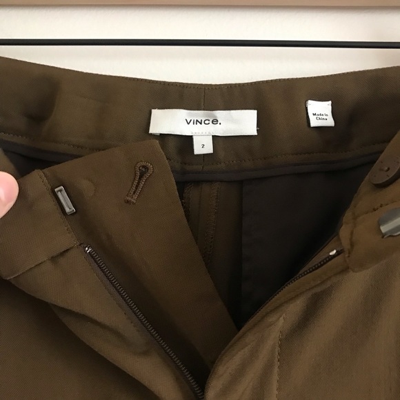 Vince Wide Leg Oversized Trouser Pants Brown Size 2 - Picture 9 of 16